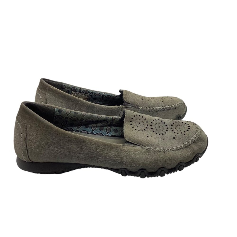 Skechers Women Leather Relaxed‎ Fit Memory Foam Gray Loafers Size 7 US - Picture 2 of 7